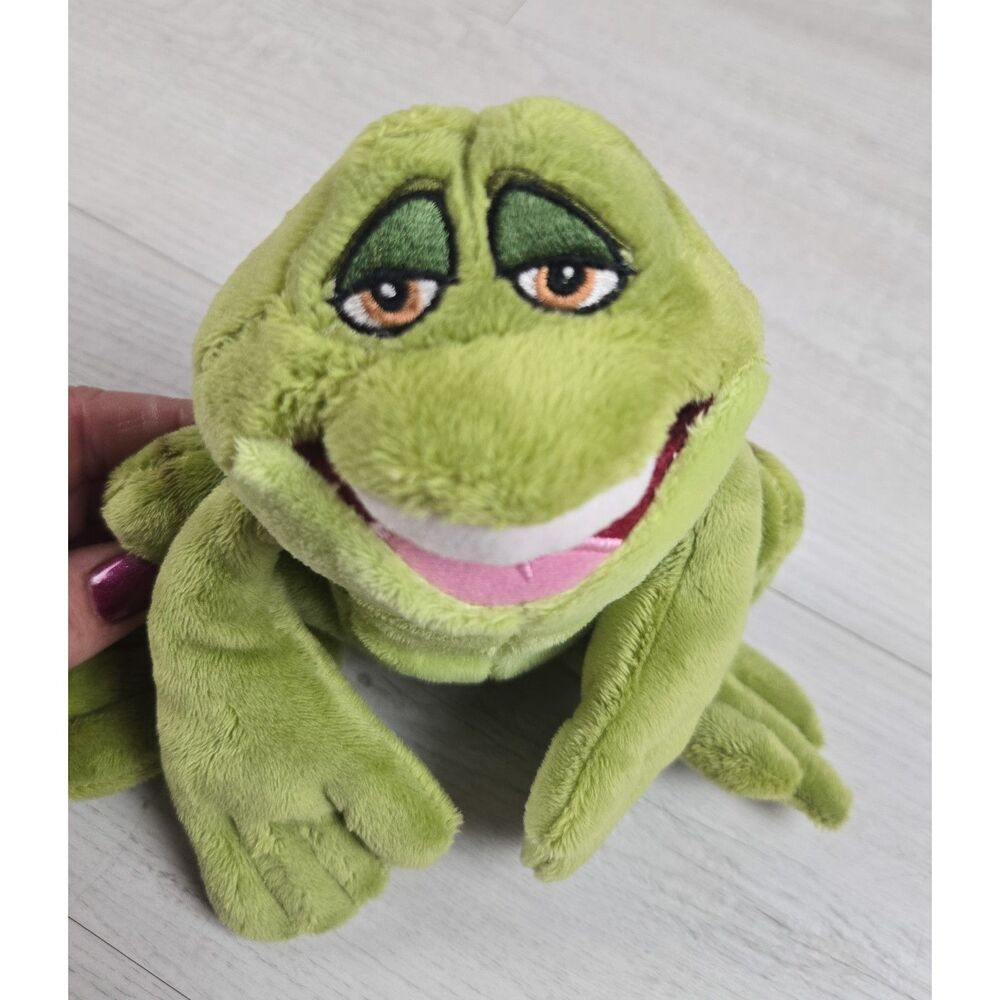 Disney Store Prince Naveen Frog Plush Princess and the Frog Mini Bean Bag Green